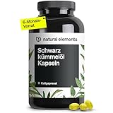 Schwarzkümmelöl kaltgepresst (original Nigella sativa) – 400 Kapseln im 6-Monats-Vorrat – 1000...