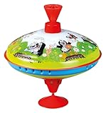 Lena tin Toys 52249 - Brummkreisel Ø19 cm Der kleine Maulwurf, Metall Kreisel, Schwungkreisel aus...