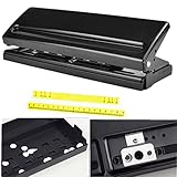 SCHYIDA 6 Fach Locher Verstellbar 6 Fach Papierlocher A5 6 Fach Lochung 6 Loch Desktop Punch 6 Loch...