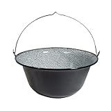 troph-e-shop Gulaschkessel Topf Emaille 22 Liter Suppentopf Hordentopf Gulaschtopf für 22-26...