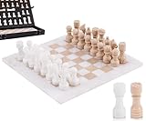 Marble Chess Set 30.5 cm Inches White and Verona Handmade Chess Sets for Adults - Marble Board Game...