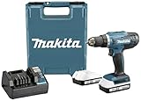 Makita DF488D002 Akku-Bohrschrauber 18V 1.5Ah Li-Ion inkl. 2. Akku, inkl. Ladegerät, inkl. Koffer...