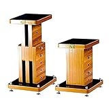 Lautsprecherständer aus Holz für Vintage-Stereoanlage, höhenverstellbar, für Bodenmöbel, Tisch,...