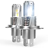 OUSHI H4 Halogen Lampe 24000LM, 600% Helligkeit H4 Scheinwerferlampe, 6000K Weiß H4 Halogen...