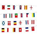 Wimpelkette Em 2024 Deko Europameisterschaft Flagge Fußball EM 2024 Flaggenkette 24 Teams Länder...