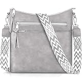 LUROON Umhängetasche Damen Mittelgroß, Leicht Leder Handtasche Damen Kleine mit Vielen Fächern...