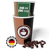 spar-home® Pappbecher 200ml - Einweg Kaffeebecher Becher to Go für Coffee Tee Glühweinbecher...