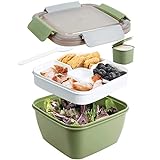 Greentainer Lunchbox Auslaufsichere Bento Box mit 1 Gabel, 1500 ml Salatbehälter mit...