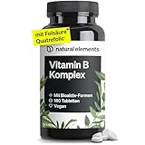 Vitamin B Komplex - 180 Tabletten - Premium: Mit Bio-Aktivformen, Quatrefolic® & Kofaktoren -...