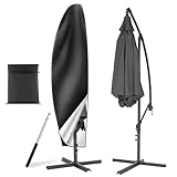 AiQInu Sonnenschirm Schutzhülle mit Stab, Große Ampelschirm Schutzhülle für 2 bis 4 M Rund und...