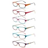 COJWIS 6 pack Lesebrille Blaulichtfilter Brille für Damen Federscharnier Lesehilfe Blendfreie UV...