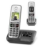 Gigaset Family mit Anrufbeantworter - 2 schnurlose Telefone mit großem, farbigem Display und hoher...