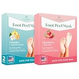 Plantifique Fußmaske - 2 Paar Fußpflege Hornhaut entfernen fuß & Fußmaske - 2 Paar Fußpeeling...