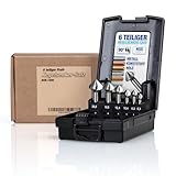 NTG Kegelsenker Set, 6,3-20,5 mm, 6-tlg, Kegelsenker 90°, HSS Stahl, Senker u. Entgrater für Holz,...
