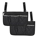 2 Pcs Rollstuhltasche Hinten Rollstuhl Tasche Rollstuhl Zubehör Rollstuhltasche Armlehne Tasche...