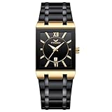 Silverora Armbanduhr Herren Rechteckig Herrenuhren: 3ATM Wasserdicht Eckige Analoge Quarz Uhren...