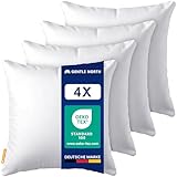 Gentle North Kopfkissen (40x40 cm groß) - 4er Set Kissen für Bett und als Dekokissen - Mit...