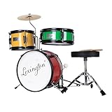 Lexington Kinderschlagzeug 3 PC, Schlagzeug Set für Kinde mit Snare, Tom, Bass Drum, Bass Drum...