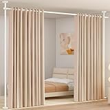 WELDUN Raumteiler Paraventgestell Gardinenstangen, Freistehend Trennwand Paravent ohne Vorhang,...