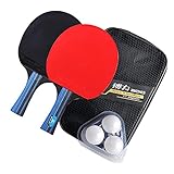 Abaodam Tischtennisschläger Set für Anfänger Schläger Bälle Tragetasche für Outdoor Spiele mit...