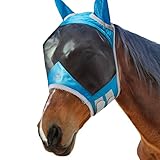 Harrison Howard CareMaster Pro Luminous Pferde Fliegenmaske UV-Schutz Fleece-Polsterung mit...