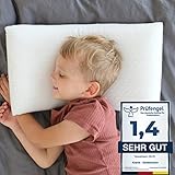 KNERST® Kinderkopfkissen - Ergonomisches Kissen Kinderzimmer mit Memory-Schaum - Kissen 25x50 cm...