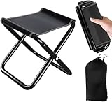 BTIUGYI Camping Hocker 30CM, Tragbarer Klapphocker mit Aufbewahrungsbeutel, Fußhocker Outdoor,...