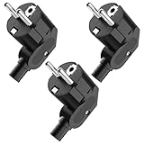 Schuko Stecker, Stecker 250V, Stromstecker mit Zugentlastung, Schutzkontakt-Stecker mit...