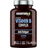 ESSENSEY - Vitamin B-Komplex I 11 Wirkstoffe I 90 Kapseln I Alle 8 B-Vitamine (B1, B2, B3, B5, B6,...