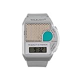 TalkJoy Sprechende Armbanduhr Silber Uhr Wecker Ansage Uhrzeit auf Knopfdruck Blindenuhr Seniorenuhr...