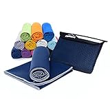 gipfelsport Mikrofaser Handtuch Set - für Sauna, Fitness, Sport I Strandtuch, Sporthandtuch I Navy...