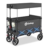 Sekey XXL Bollerwagen Faltbar Kinder 150L 150KG, Faltbarer Bollerwagen mit Dach Klappbarer Handwagen...