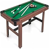 Billardtisch 4FT, Pool Tisch inkl. 2 Queues, 16 Billard, 2 Kreiden, Dreieck, Bürste,...