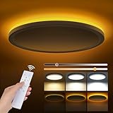 Tyreses LED Deckenleuchte Dimmbar 24W, Deckenlampe mit Fernbedienung, 1800K Dimmbar Nachtlicht,...