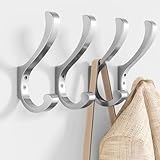 jockcaras 4-Stück Kleiderhaken Wand zum Bohren - Moderne Garderobenhaken zum Bohren mit...