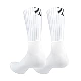 BULBEAWICK Aero Anti Slip Silicone Summer Whiteline Cycling Socks Men Bicycle Sport Running Bike...