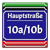 Hausnummernschild, Groß hausnummer aus aluminium, strassenschild mit hausnummer，15 X 20 cm / 20 X...