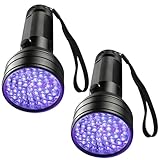 2 Stück UV Schwarzlicht Taschenlampe, UV Lampe, UV Taschenlampe Bernstein mit 51 LEDs, UV Lampe...