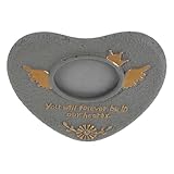 Levemolo Herzförmiger Haustiergrabstein für Hunde aus Witterungsbeständigem Material Kleiner...