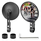 Motorrad Spiegel, Fahrrad Rückspiegel 360° Drehbar, 2 Stück Runde Lenkerendenspiegel von 22 mm...