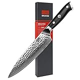 SHAN ZU Damast Universalmesser 15 cm Kochmesser Küchenmesser aus 67 Lagen Japanischem Damaststahl,...