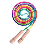 Homello Verstellbare Springseil für Kinder, 260cm Springen Seil mit Holzgriff und...