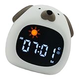 Wecker mit Tiermotiven, wasserbetrieben, mit 1800 mAh wiederaufladbarem Nachtlicht für Kinderzimmer...