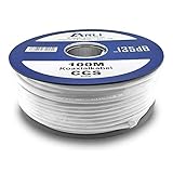 100m 135dB Sat Koaxialkabel Koax Kabel Antennenkabel 4K FullHD UltraHD 4K 5-Fach geschirmt für...