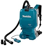 Makita DVC665ZU, Rucksackstaubsauger 2x18 V mit Bluetooth (ohne Akku, ohne Ladegerät), Blau