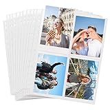 Nizirioo 100 Stück Fotohüllen Din A4 Fotosichthüllen, Transparent Postkartenhüllen 4 Fach...