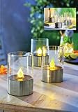 SONNENKERZE SOLAR-TISCHLEUCHTE FLAME, 2ER-SET - SOLARBETRIEBENES lED-TISCHLICHT MIT...