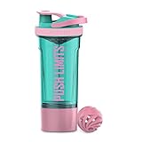 Artoid Mode Eiweiß Protein Shaker Mit Pulverfach Sportgetränke Handwäsche Rosa/Grün 720ml, Sieb...