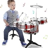 RATSTONE Schlagzeug Kinder,Kinder Schlagzeug,Schlagzeug,Music Kids Drum Instrument Set, Toddler Jazz...