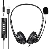 Newaner PC Headset, USB Headset/3.5mm Computer Headset, Stereo Sound Leicht Business Headset mit...